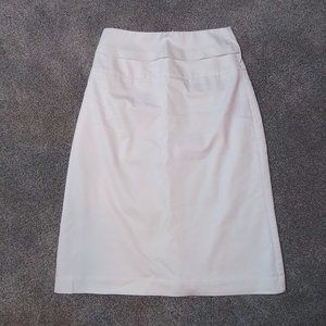 White Pencil Skirt Office Career Knee Length Skirt size 2P